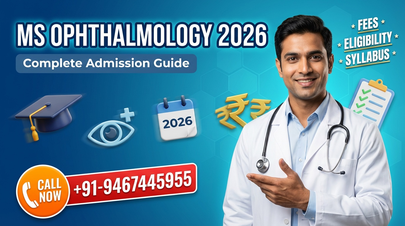 Master of Surgery (MS) Ophthalmology: Admission 2026, Medical Colleges, Eligibility Criteria, Fees, Syllabus details
